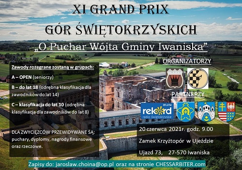 Turniej Szachowy w ramach XI GRAND PRIX GÓR ŚWIĘTOKRZYSKICH
